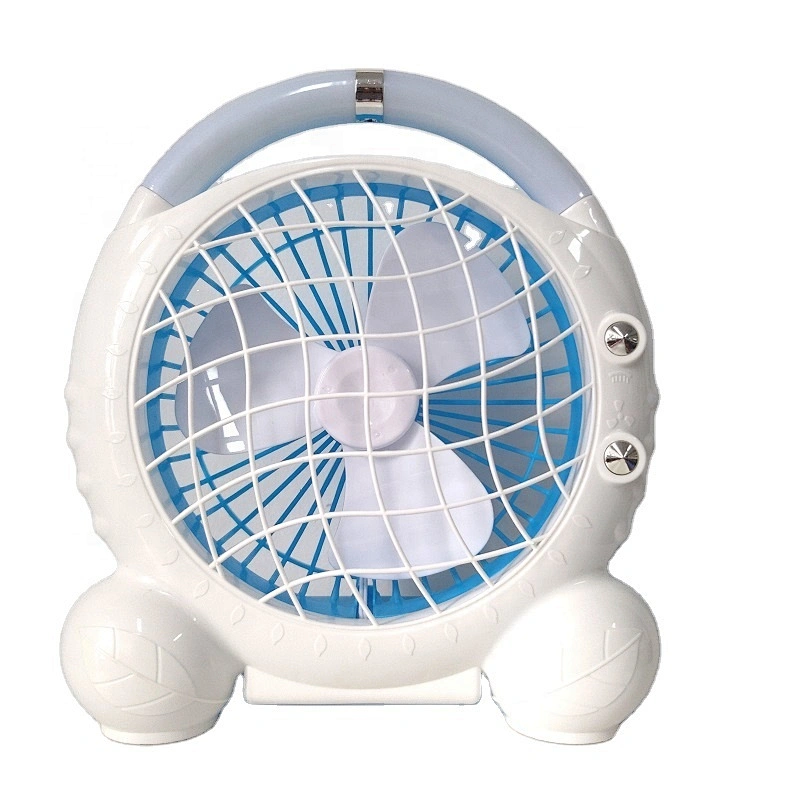 2022 cheap price 6 inch rechargeable portable office desktop small cooling desk fan with 18SMD night light