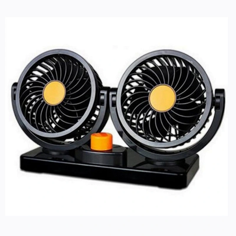 Car Cooling Fans 12V 24V Dual Head Cigarette Lighter 3 Speeds Car Fan 360 Degree Rotation for Truck Car SUV RV Boat Auto