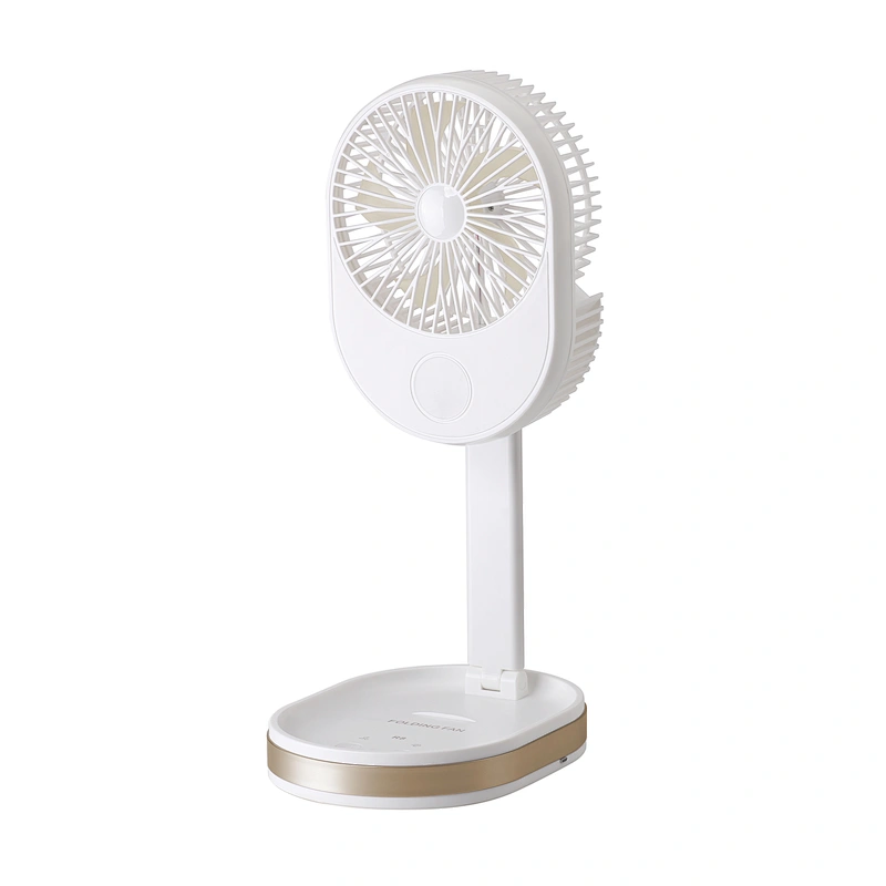 Custom folding fans 1500 mAh usb rechargeable table fan with led light