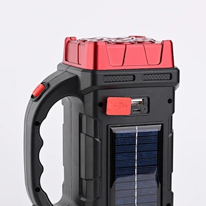 New Outdoor USB Rechargeable Portable COB Work Lights Solar Powerful LED Torch Searchlight Flashlight