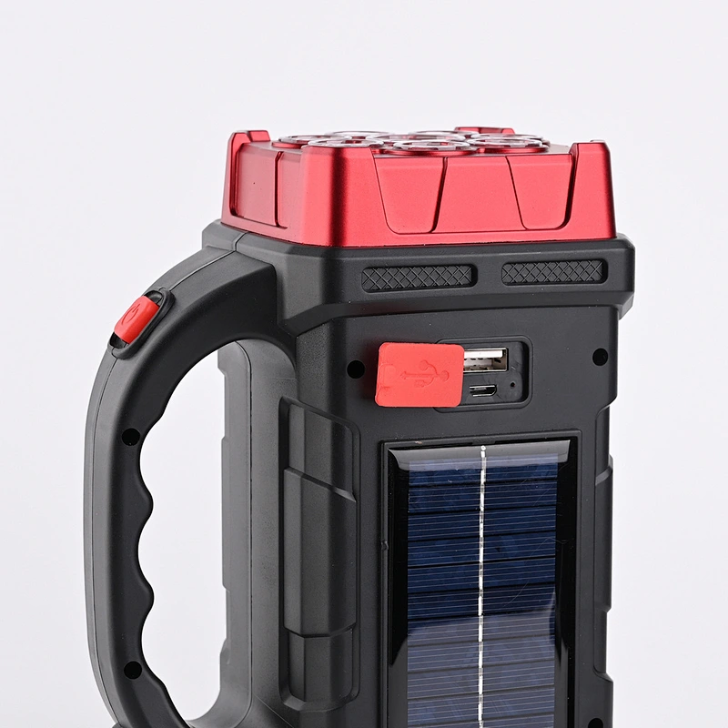 New Outdoor USB Rechargeable Portable COB Work Lights Solar Powerful LED Torch Searchlight Flashlight