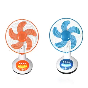 AC/DC 12V Input Voltage 12 inch Solar Rechargeable Table Fan with 15V solar panel
