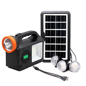 Mini multifunction solar light outdoor 5000mAh save energy removable storage power with solar panel radio 20W flashlight