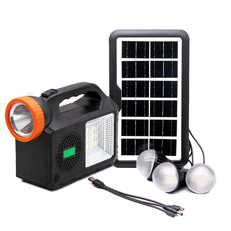 Mini multifunction solar light outdoor 5000mAh save energy removable storage power with solar panel radio 20W flashlight