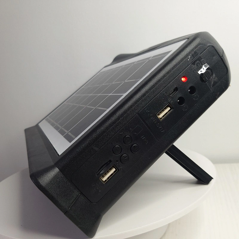 Solar lighting system speakers rechargeable radio solar music with MP3 LED FM lights solar power home emergency