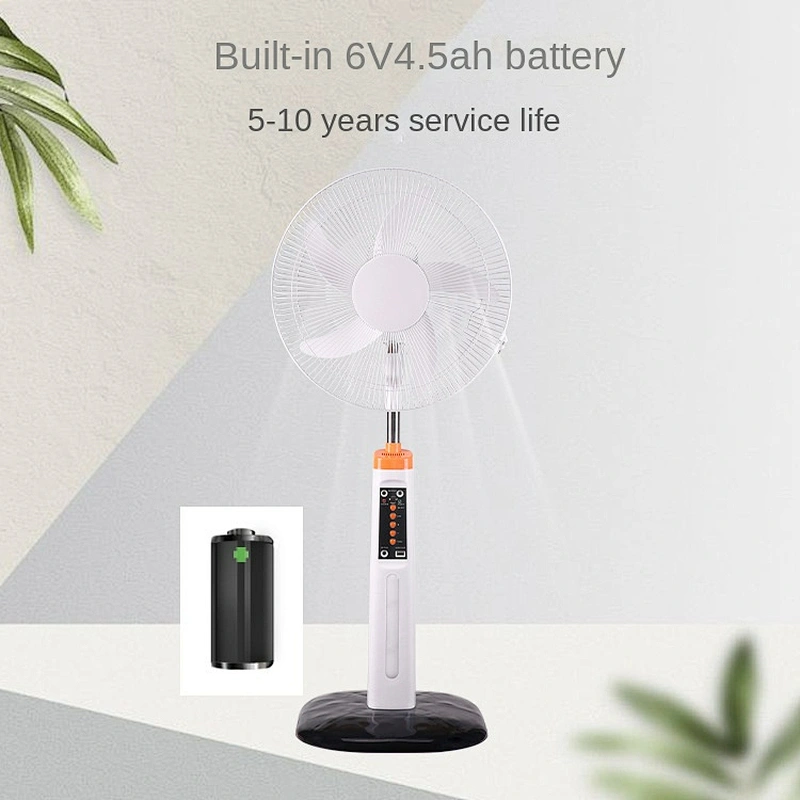 multifunctional luxury 2021 home modern 18 inch solar fan rechargeable battery ac dc stand fan high quality portable low price