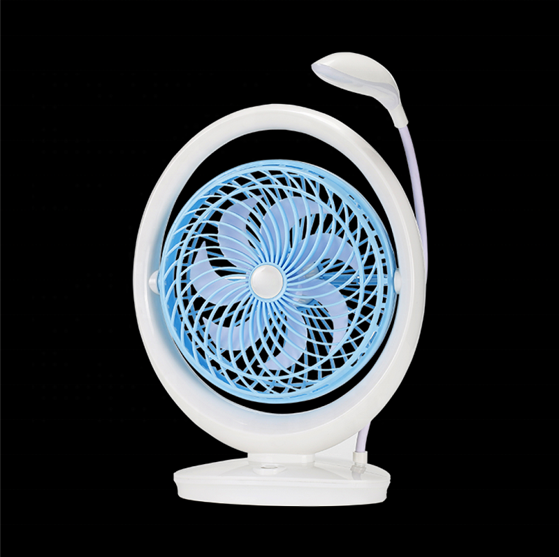 Hot sale usb outdoor campinp 8 inch ac dc3 speed adjustable rechargeable emergency fan with light led lithium battery