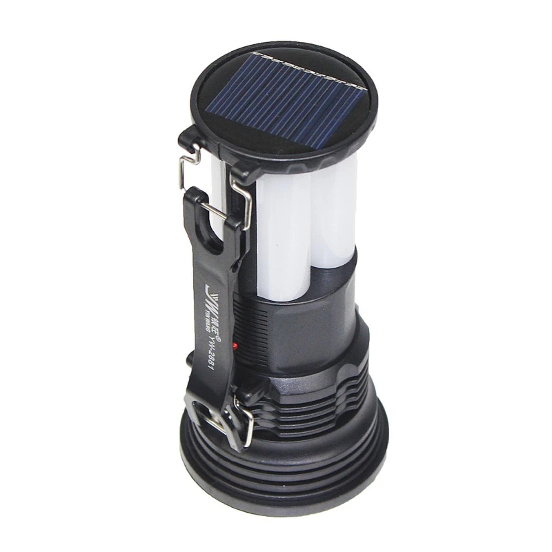 Indonesia hot sell YW-2881 Portable Outdoor Hand Solar rechargeable emergency LED light