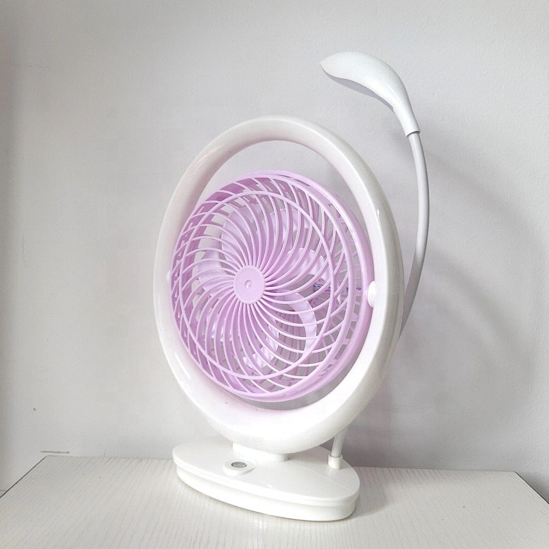 Hot sale usb outdoor campinp 8 inch ac dc3 speed adjustable rechargeable emergency fan with light led lithium battery