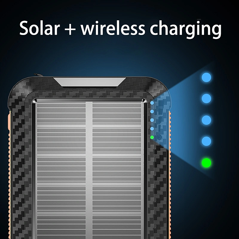 Solar chaiging portable powerbank wireless magnetic ultra thin Apple Android Type C keychain power bank for 10000mah 20000mah