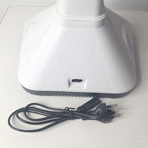 Rechargeable electric 16 inch emergency ac dc table fan with led lamp