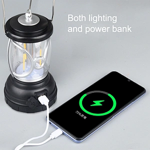 Rechargeable Waterproof Hanging Plastic Camping Lights Dimming Tent Lamp High Power Light LED Lantern for Outdoor activites