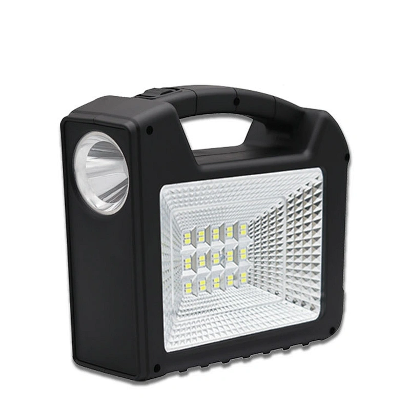 Charging Your Mobile Phone 10000mAh Portable Home solar light kit with black solar panel 6V8W save storage energy Flashlight