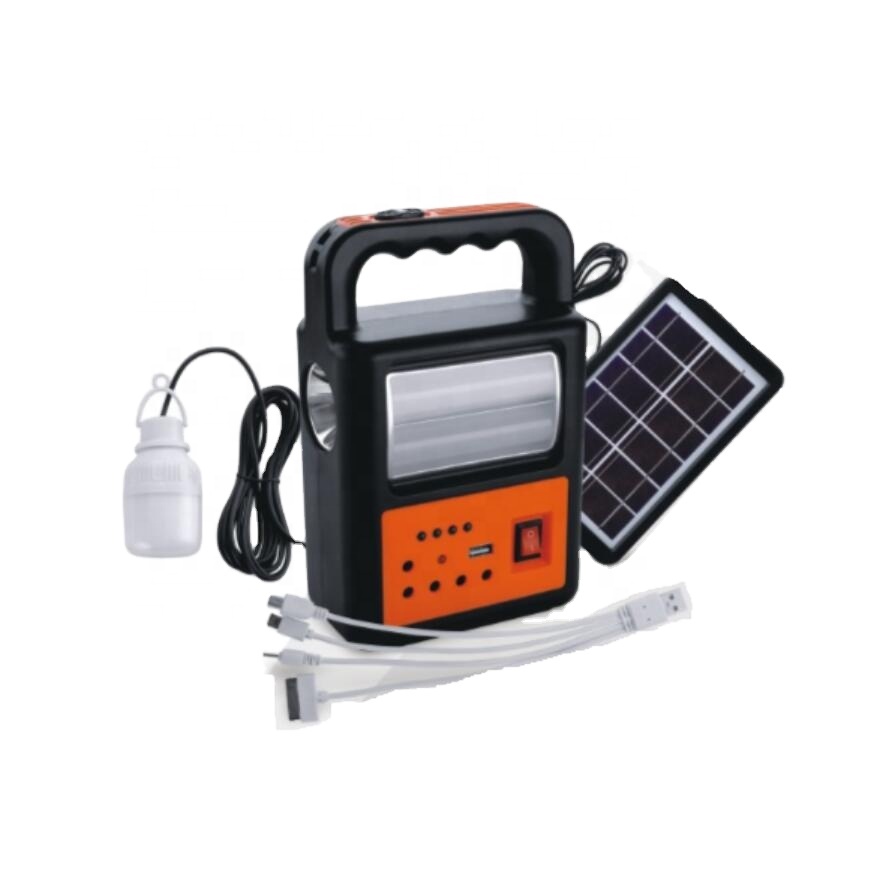 Multi function portable USB power bank charging mobile solar light energy kit power system with bulb