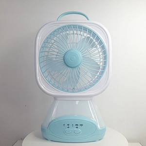 New Model 6 inch DC 5V Low Power Consumption Portable Desk Fan Wthin Led Light Cheap Price Copper Motor Small China Table Fan