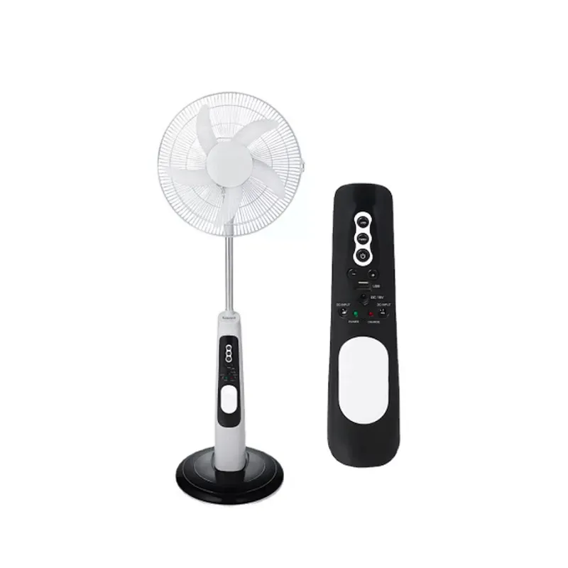 16 Inch 12V DC Solar Fan Solar Powered AC DC Rechargeable Fan Price Cheap Stand Solar Fan with Panel and LED Light