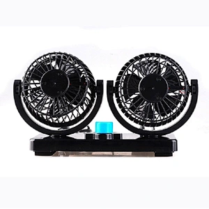 Car Cooling Fans 12V 24V Dual Head Cigarette Lighter 3 Speeds Car Fan 360 Degree Rotation for Truck Car SUV RV Boat Auto