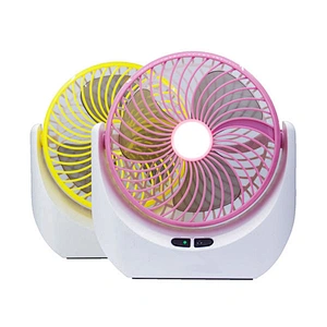 Rechargeable Table Fan with 3 Speeds and LED Light feature Quiet Operation Portable USB desk Fan