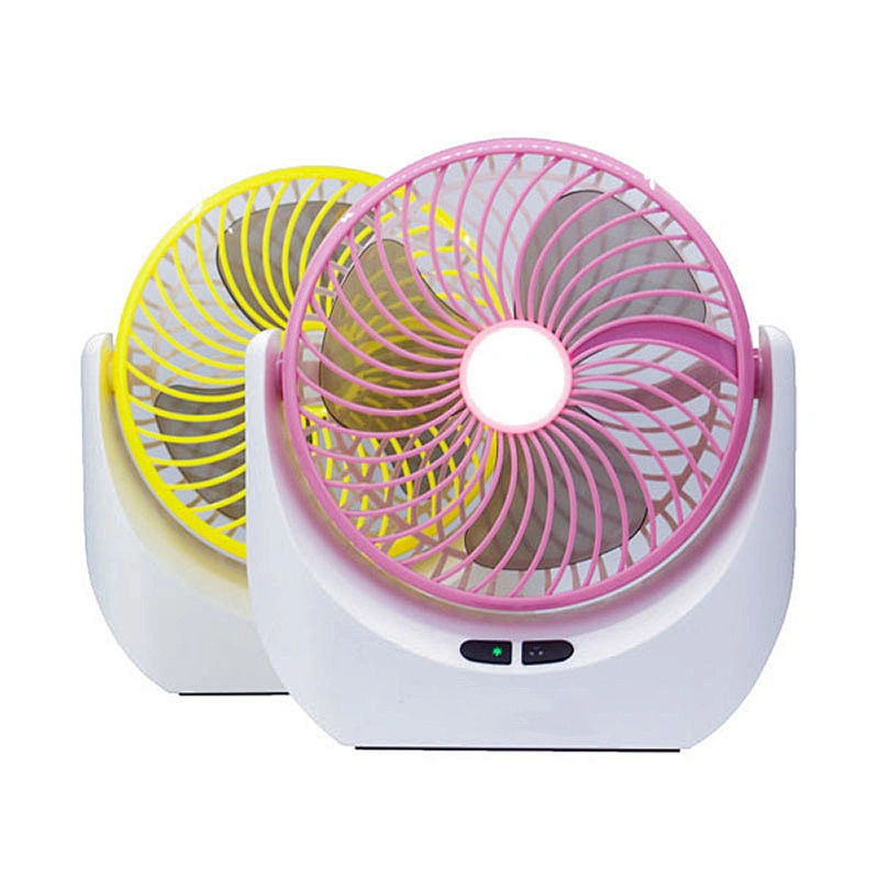 Rechargeable Table Fan with 3 Speeds and LED Light feature Quiet Operation Portable USB desk Fan