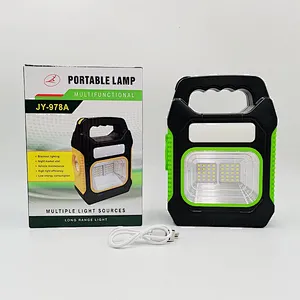 Outdoor waterproof multiple light sources solar USB charge cob camping energy lantern led tent lamp with power bank flashlight