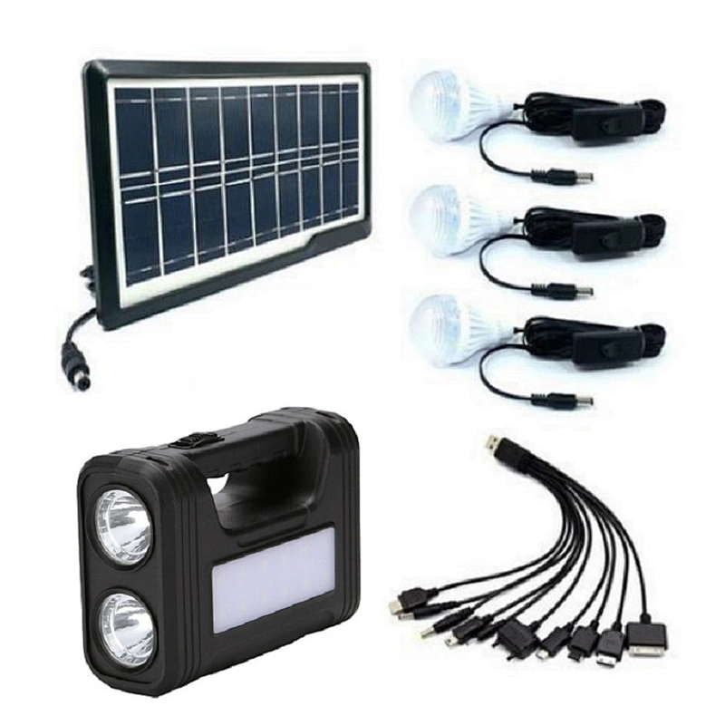 GD 8017 Portable Small Led Light Kit Solar Panels Energy Mini Lighting System Kit With Usb Rechargeable