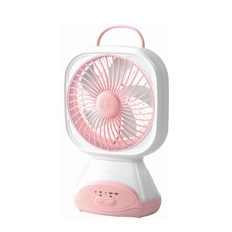 6inch  home study Rechargeable battery emergency electric table fan with LED night light  hot sell electric fan save energy