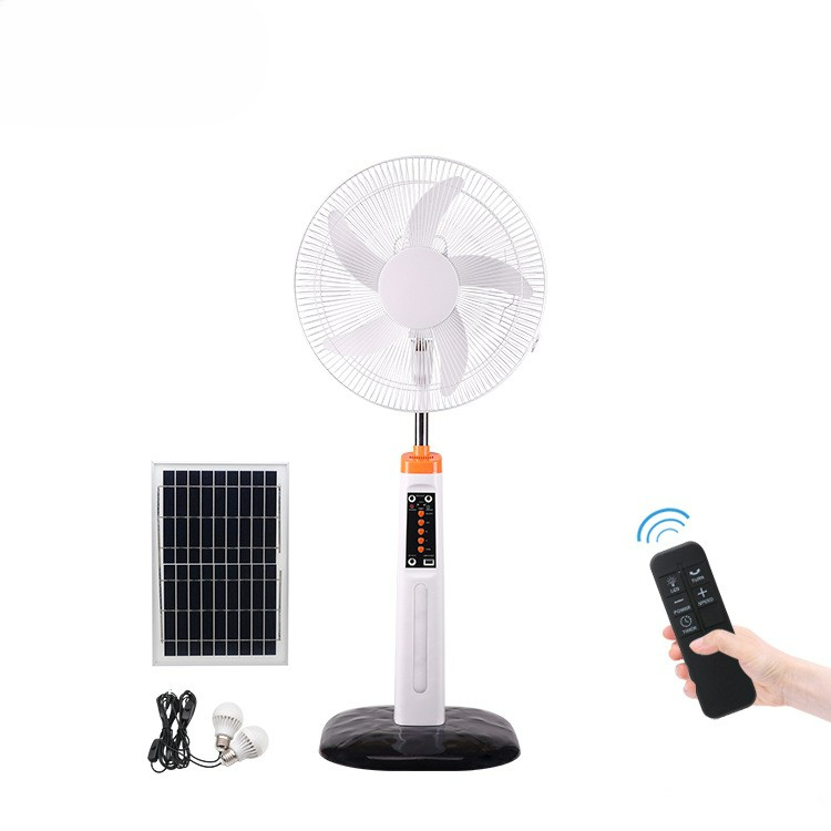 Rechargeable Solar Powered Stand Fan 16 18 Inch with remote control AC/DC solar charging available Pedestal Fan