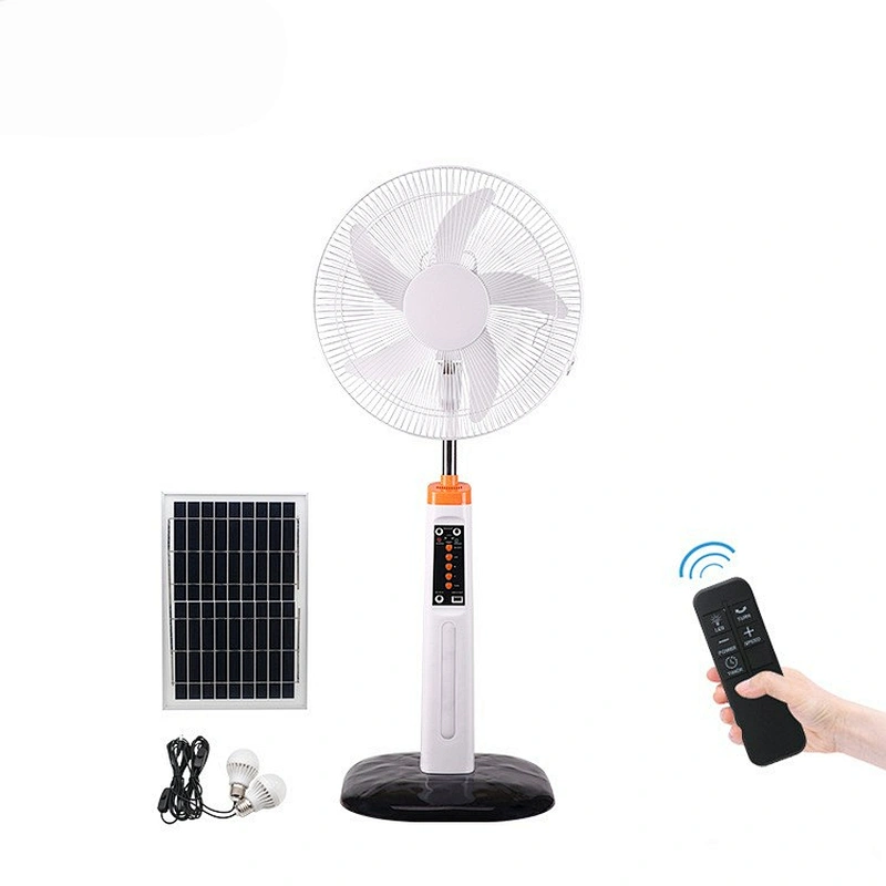 Rechargeable Solar Powered Stand Fan 16 18 Inch with remote control AC/DC solar charging available Pedestal Fan