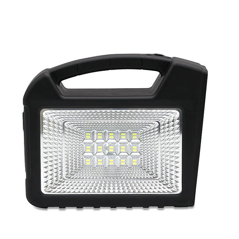Charging Your Mobile Phone 10000mAh Portable Home solar light kit with black solar panel 6V8W save storage energy Flashlight