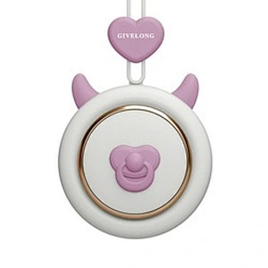 Piglet Fan Air Cooler Mini Portable Rechargeable summer baby handheld leafles Hanging Neck Fan for children