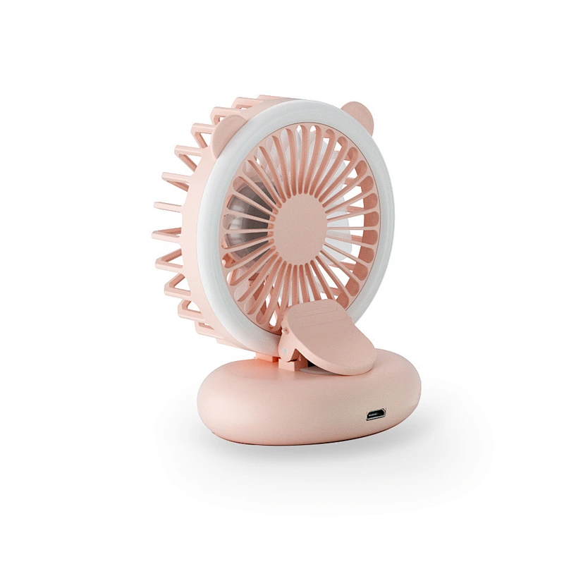 Small Ventilateur Rechargeable Hand Held Ventilado Portable Standing Electric Battery Clip Phone Mini SUB Fan With LED Light
