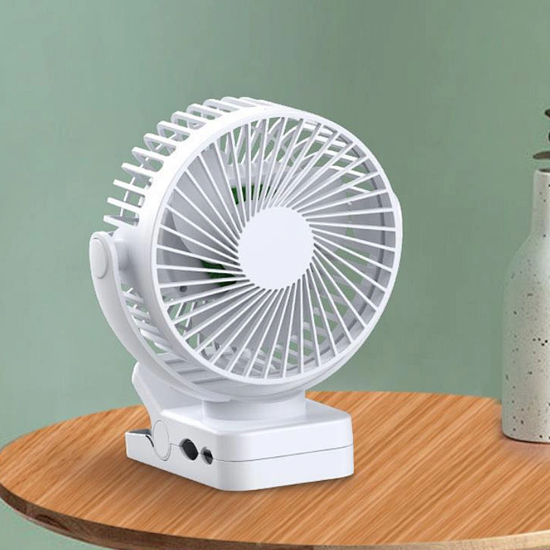 Nwe 5000mAh Rechargeable Portable Table Fan Mini Desk Clip Fan For Baby Stroller Car Outdoor Travel Camping Tent