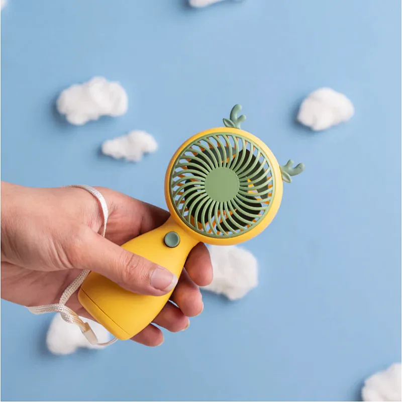 Handheld small Rope Mini Desktop Fan usb fan home portable rechargeable suitable for student dormitory Outdoors classrooms