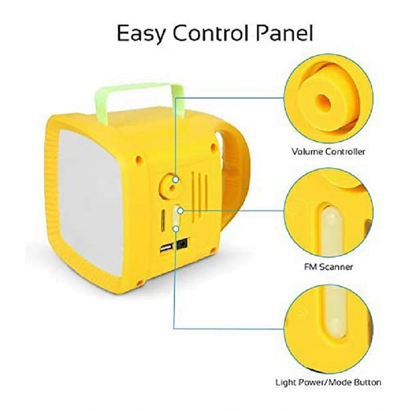 Solar Mobile charger FM Radio rechargeable Portable outdoor hanging lantern with Powerpack
