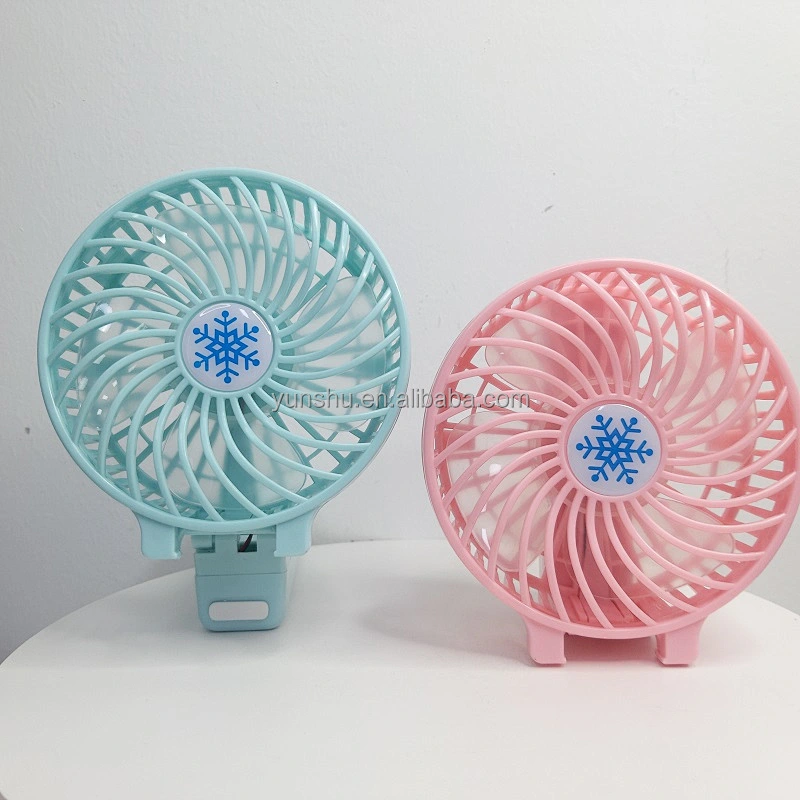 Custom portable small usb office air cooler plastic pocket handheld rechargeable mini folding fan