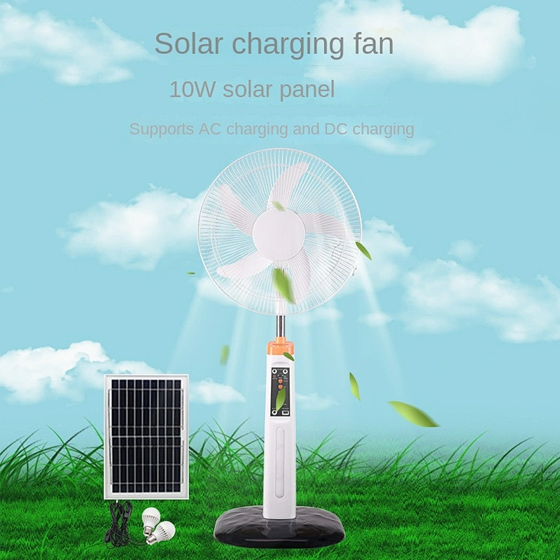 multifunctional luxury 2021 home modern 18 inch solar fan rechargeable battery ac dc stand fan high quality portable low price