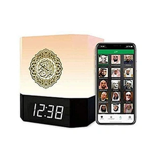 App control night light muslim quran digital player MP3 MP4 download touch lamp mini pillow kids quran speaker light leaves one