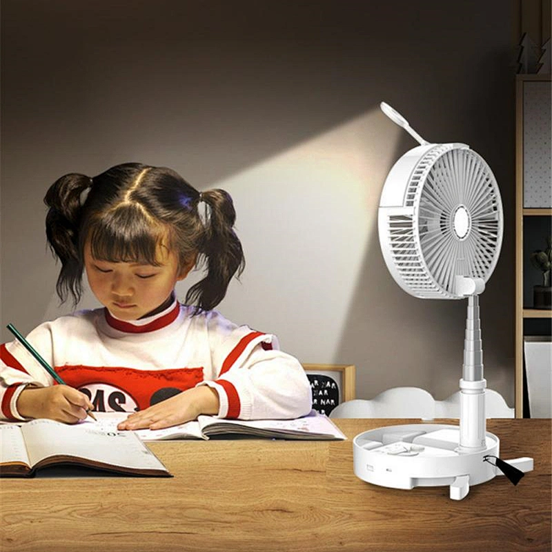 Telescopic Oscillating Timer Circulation Humidifier Table LED Light Lamp Mist Cool Fan With Remote Control