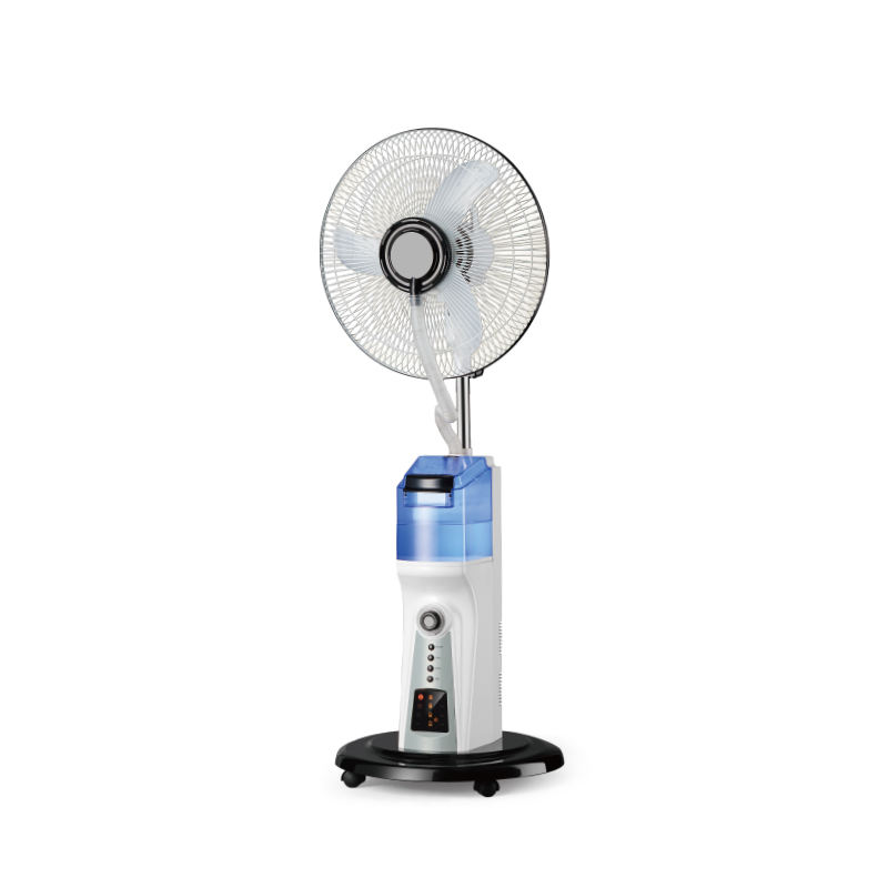 Battery Operated High Speed Rechargeable Pedestal Floor Stand Mist Fan Crown 12V Dc Solar Power Standing Fan with Remote Control