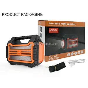 2021 original solar portable waterproof wireless amplifier active small speaker with led lamp 6.5