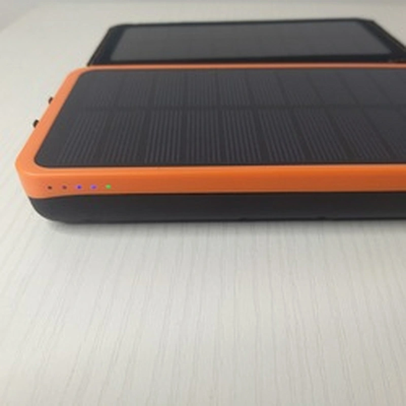 Portable cute folding charger travel powerbank led solar cell pack super capacitor mobile phone power bank with sos light
