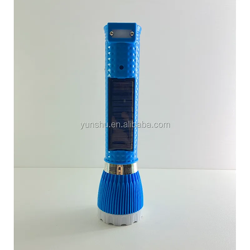 Portable waterproof COB plug rechargeable 1000m long range solar flashlight high watt led torch with side light