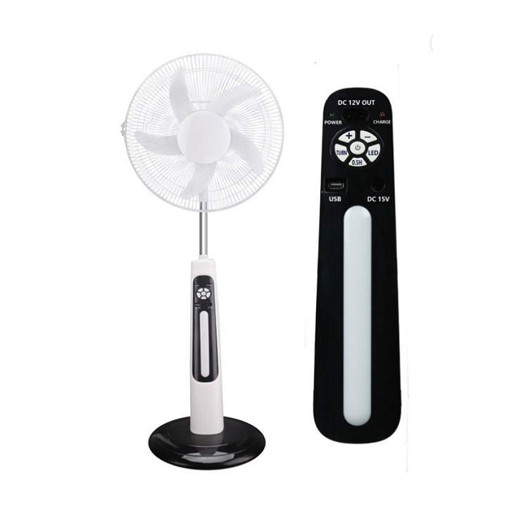 12V solar powered electric fan 9 speed AC DC Charging rechargeable fan with solar panel 10W 15W 20W and 24 led night light