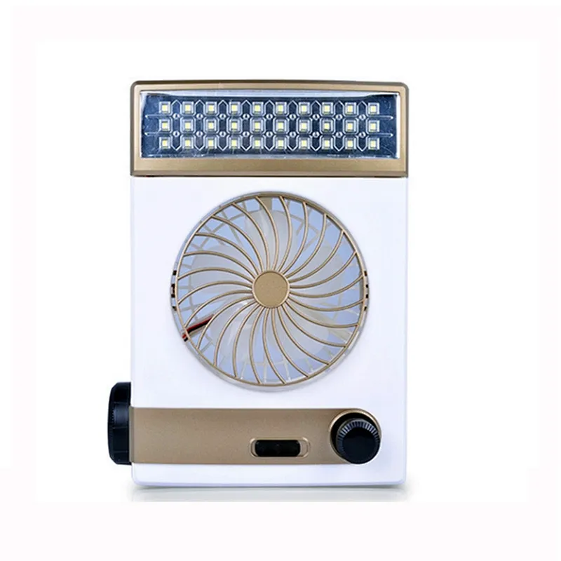 Rechargeable AC DC Solar Table Fans 3 in 1 Multi-Function with Eye-Care LED Table Lamp Flashlight for Home Use Camping