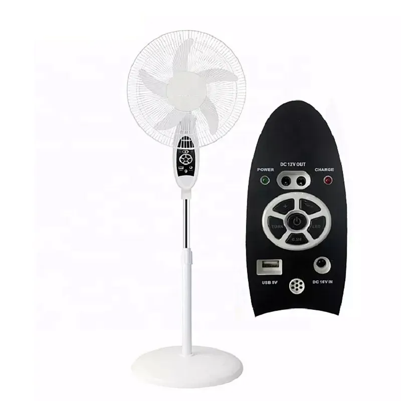 Rechargeable Solar Standing Fan With Solar Panel Stand Plastic Electric Solar Powered Fan
