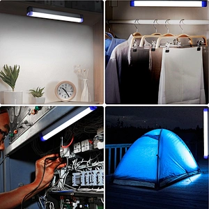 USB Charging 800 1200 mAh Intelligent Outdoor Lighting 20W 30W Rechargeable LED Tube Emergency Light