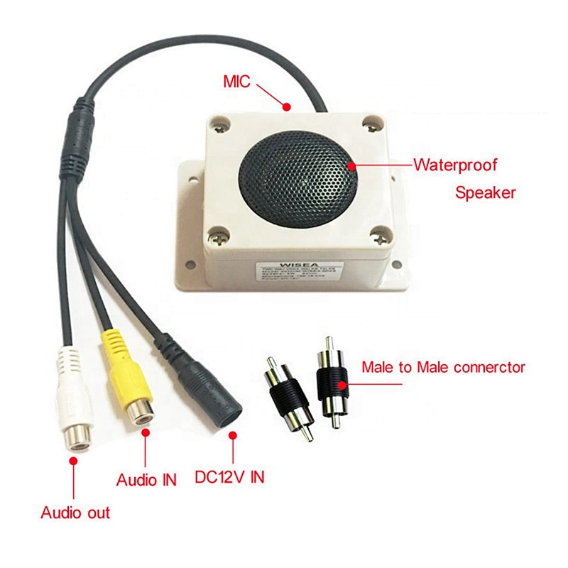 Wholesale mini network cctv camera external microphone speaker for camera nvr dvr system video voice record cctv accessories oem