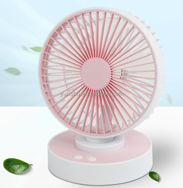 New smart usb rechargeable portable powerful cooling desk fan led 6 inch 4 inch