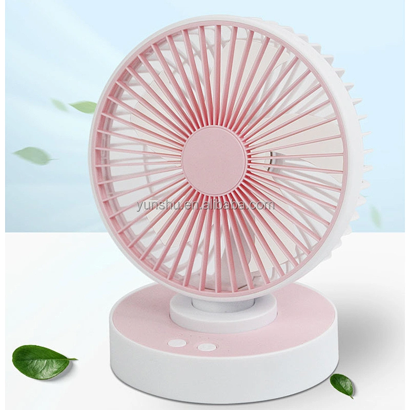 New smart usb rechargeable portable powerful cooling desk fan led 6 inch 4 inch