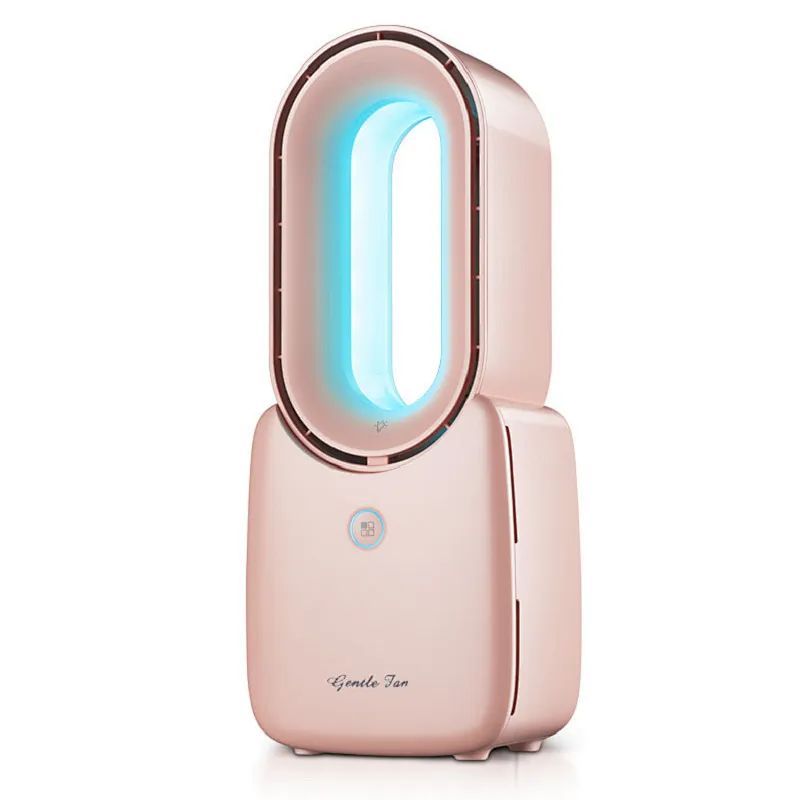 Wholesale Portable Rechargeable Summer Mini  Cooler usb Desktop Table Bladeless Fan with LED Light